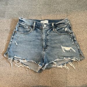 Abercrombie high rise cutoff short